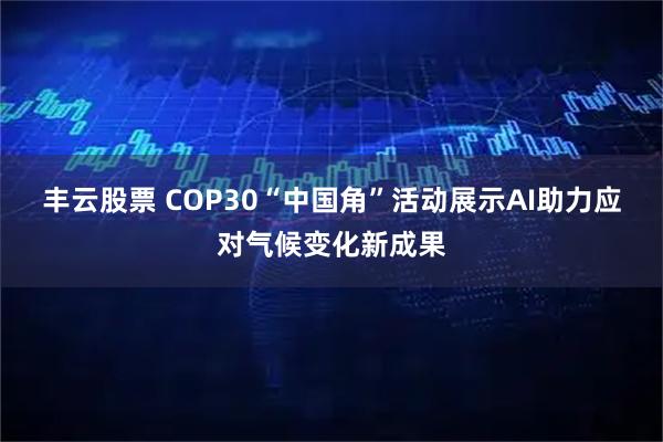 丰云股票 COP30“中国角”活动展示AI助力应对气候变化新成果