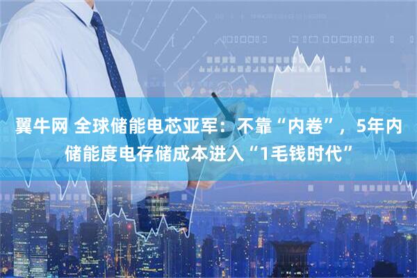 翼牛网 全球储能电芯亚军：不靠“内卷”，5年内储能度电存储成本进入“1毛钱时代”